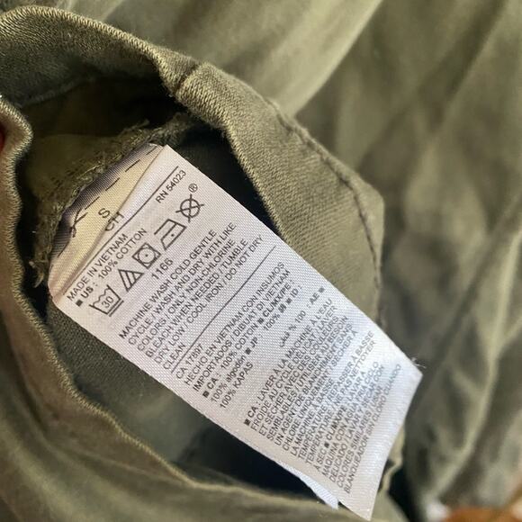 Old Navy Anorak Army Green Khaki Drape‎ Lightweight Utility Jacket Size S - Picture 2 of 4